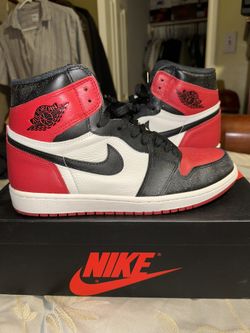 Nike Air Jordan 1 Bred Toe Size 10 2018