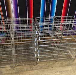 2 Metal Shelves Cubbies