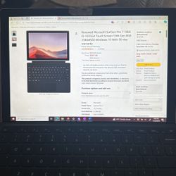 Surface pro 7 Model 1866