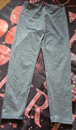 Gray/blue Heathered High-Waist Leggings