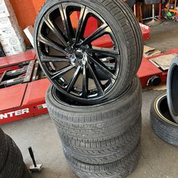 22s Gloss Black Wheels Tires 5x115/5x5