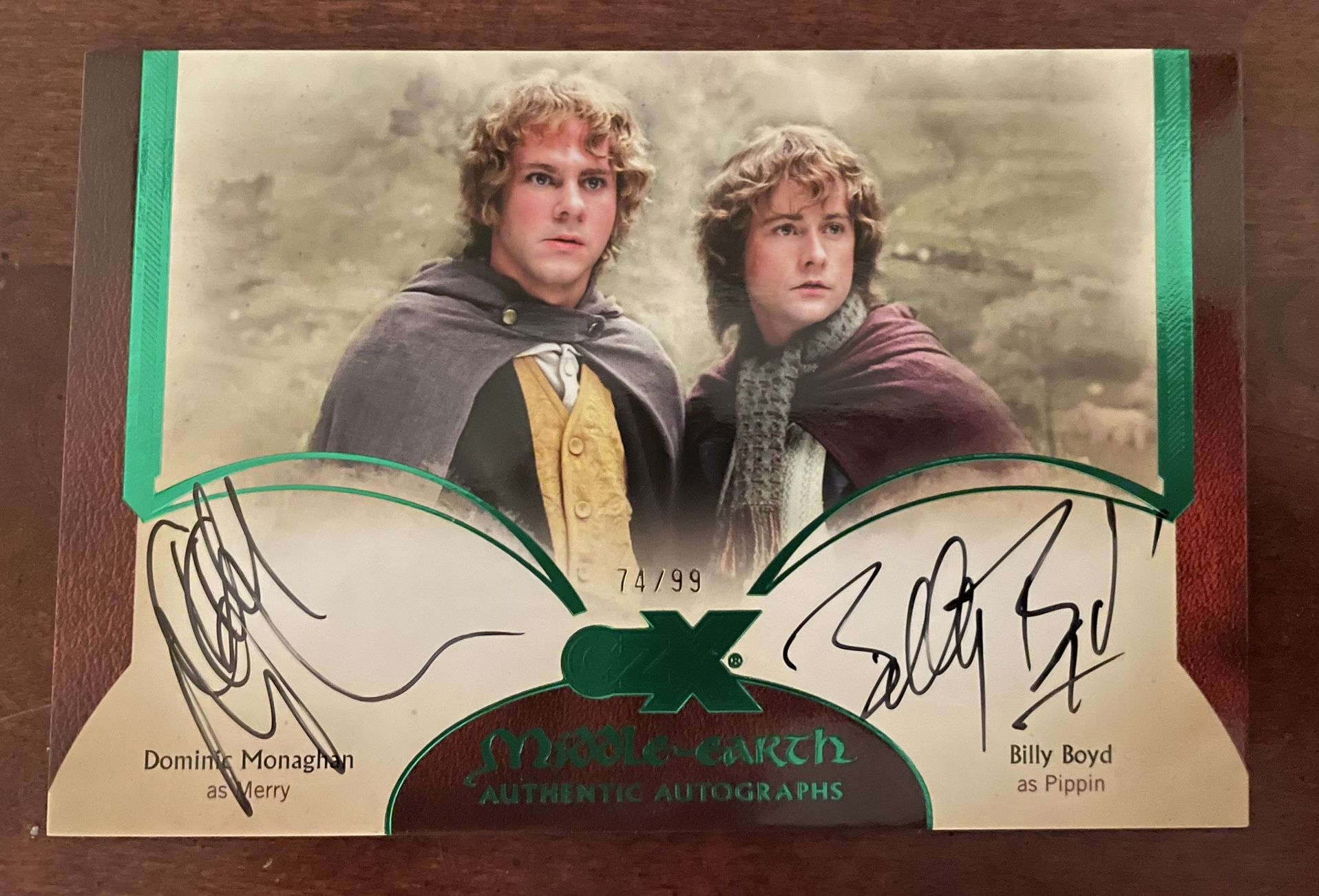 OS-DMBB NYCC 2023 Exclusive CZX middle earth 4x6 Dual auto Monaghan/Boyd /99