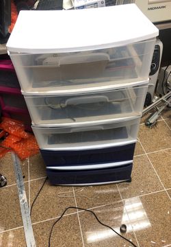 Plastic bins drawers
