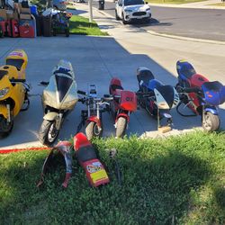 Bundle 6 moto bikes.     2 electric, 4 two cycle