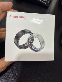 Smart Ring Size 12 (Silver)  Wearable Heart Rate Blood Oxygen Fitness Tracker