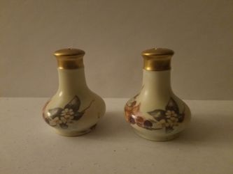 Vintage Hand Painted RS Crest Salt and Pepper Shaker Set