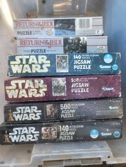 Vintage Star Wars Jigsaw Puzzle Lot of 6