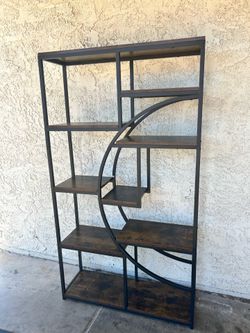 5-Tier Etagere Bookshelf, Bookcase $50- READ Description