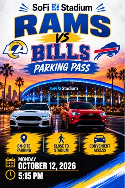 SoFi Stadium Parking Pass for Rams vs. Bills game