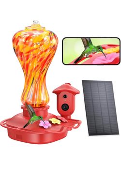 Smart solar power humming bird feeder. Mistfore