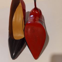 Red And Black Designer Heels Size 7