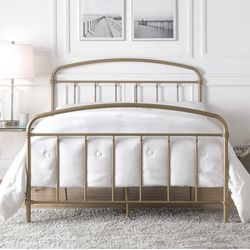 Gold Metal Bed Frame 