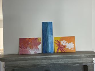 Set Of 3 Colorful Canvas Art