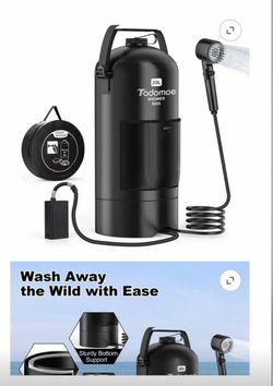 Camping portable shower battery