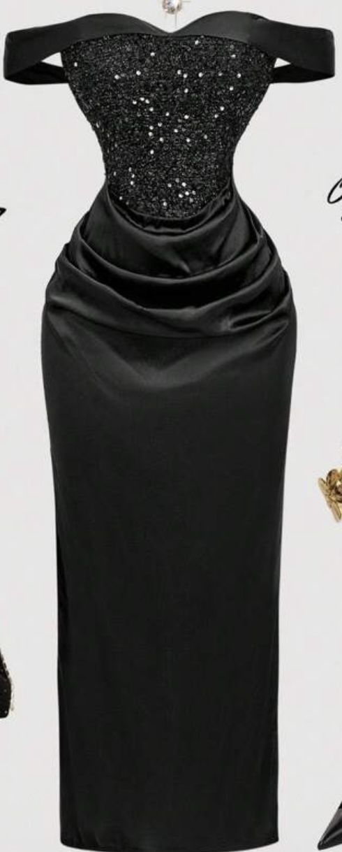 Black Sequin Dress