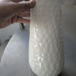 White Metal Flower Vase