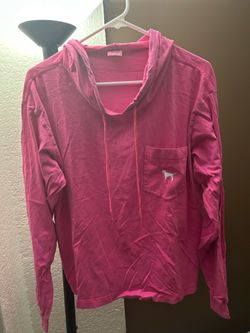 Pink long sleeve hoodie Size L