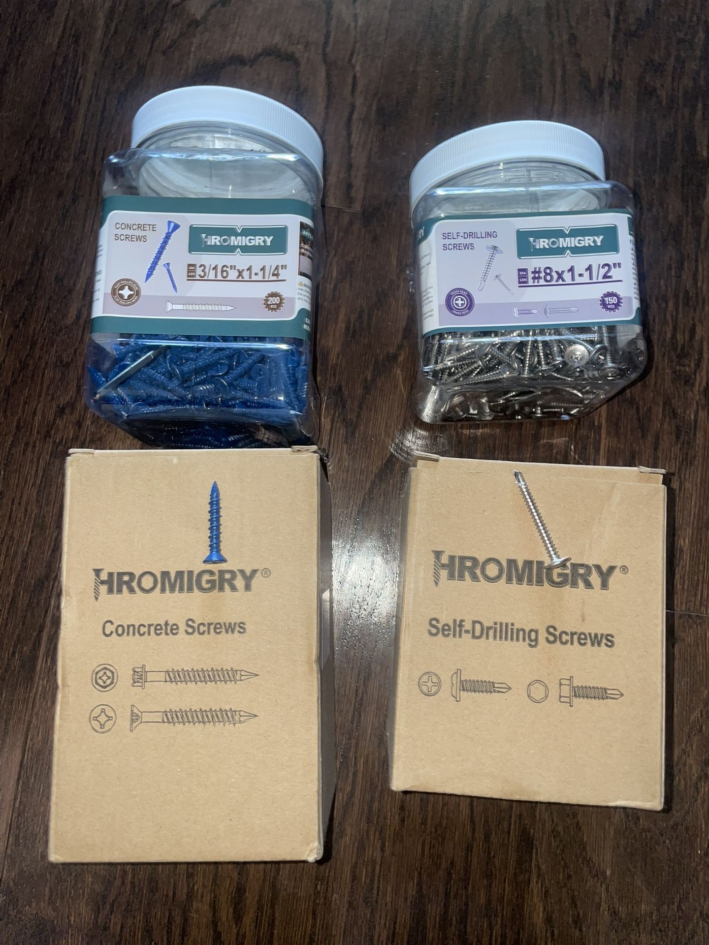 Concrete and self tapping screws