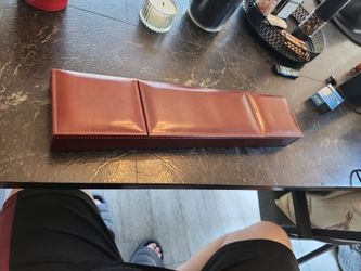 Bosca 3 Compartment Desk Organizer Old Leather - Amber