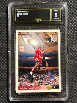 1992-93 Upper Deck Michael Jordan #23 GMA 8 CHICAGO BULLS HOF