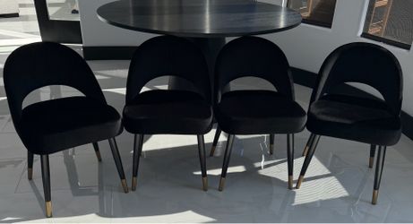 Black Velvet Dining Chairs