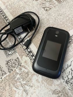 Consumer Cellular Iris Flip Phone - 8GB Black Simple Senior Phone with Charger