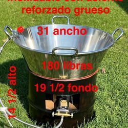 Set De Cazo Chicharronero Grande Con Asiento Reforzado Grueso 