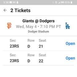 Dodgers vs Giants 