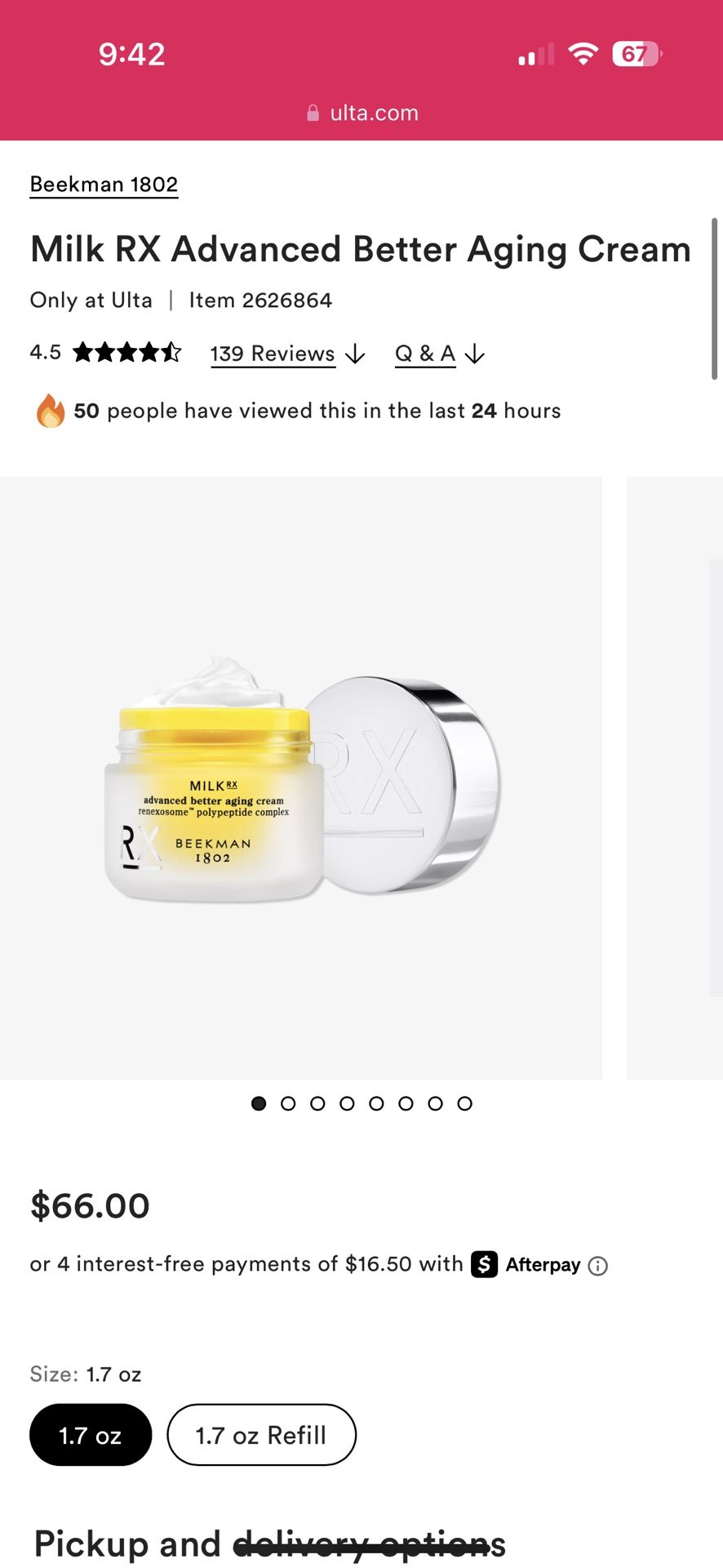 Beekman 1802's Milk RX Advanced Better Aging Cream