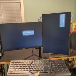 Dell Monitors (2) Plus Desk Mount