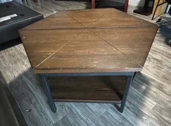 Hexagon Wood Coffee Table with Lift Top