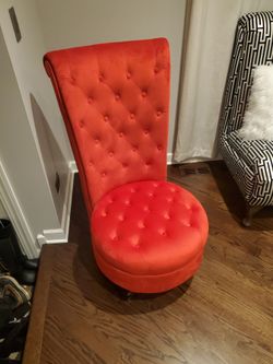 Suede Red Chair (NEW)