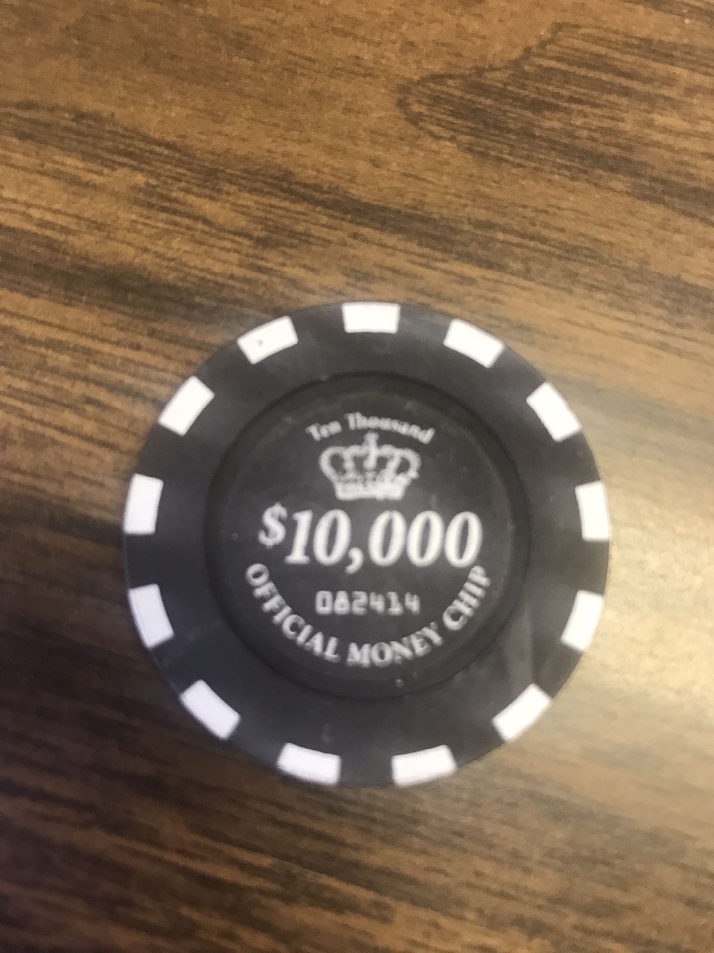 Vintage $10,000 poker chip