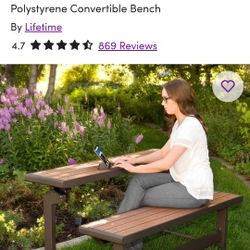 Metal Convertible Bench