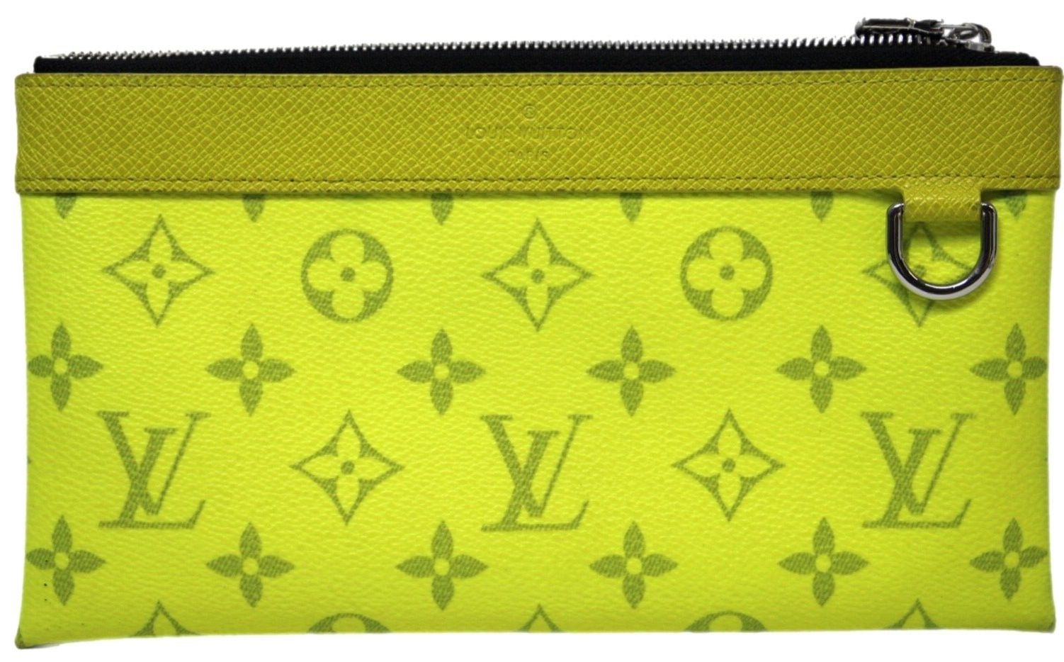 Louis Vuitton Pochette Clutch Bag Acid Yellow WOMEN UNISEX GIFT HOLIDAYS
