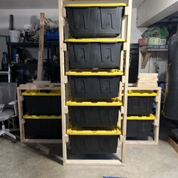 Storage Bin Rack ( Bins Included)