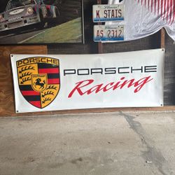 Porsche Racing Vinyl Sign (60”x24)