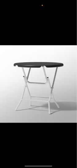 White Frame BLACK WHITE π Tabletop Round Foldable Outdoor Dining Table (Dia. 2.5 ft. )βοΈ