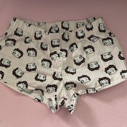 Pink & White Pajama Shorts - Women’s XS Cute Print Of Betty Boop