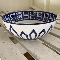 Bleus D’ailleurs Salad Bowl And Platter