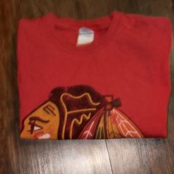 Vintage Chicago Blackhawks NHL Hockey Black Hawks T-Shirt - Medium Men's 