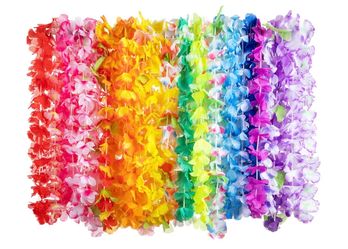36 Counts Hawaiian Tropical Flower Lei *new in bag*