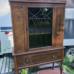  Antique 1865 Rockford Furniture Co. China Cabinet