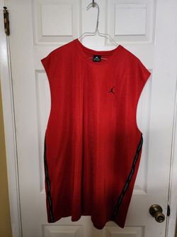 Jordan Sleeveless Shirt Red with Black Trim