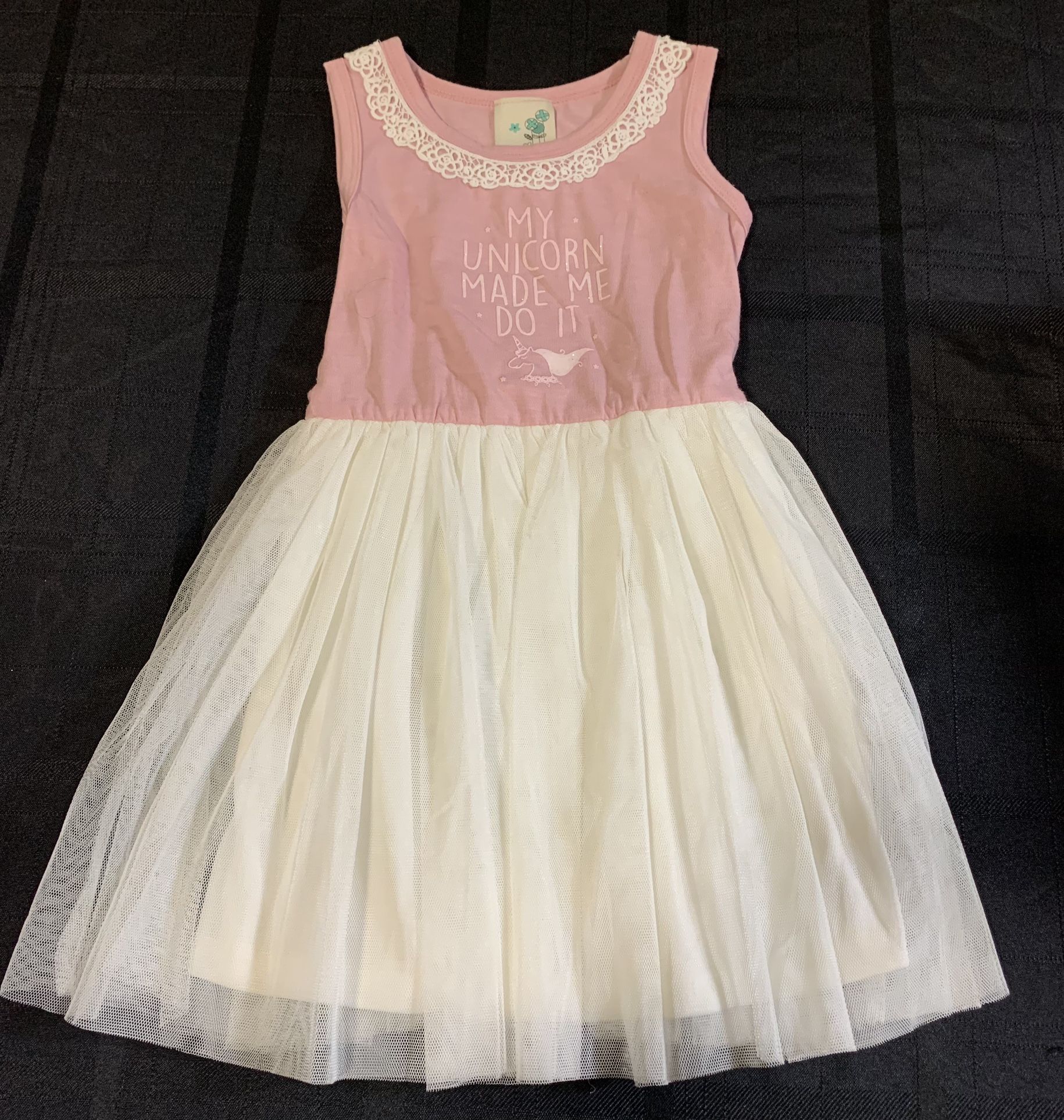 Lily Bleu toddler girl size 2T “My unicorn made me do it” spring dress 