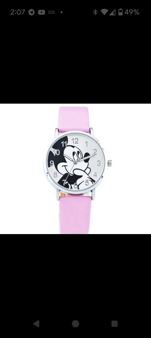 One pink, one blue Mickey mouse watch, not kid sizes great for teens or women$5.00each