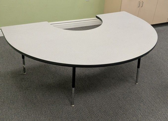 Commercial Grade Kids Horseshoe Half Round Activity Table