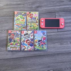 Nintendo Switch Games And Switch Lite Pink