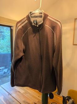 KÜHL Men's Merino Wool Full-Zip Jacket - Brown, Size M