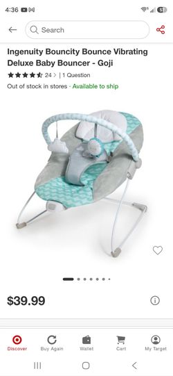 Ingenuity Bouncity Bounce Vibrating Deluxe Baby Bouncer - Goji
